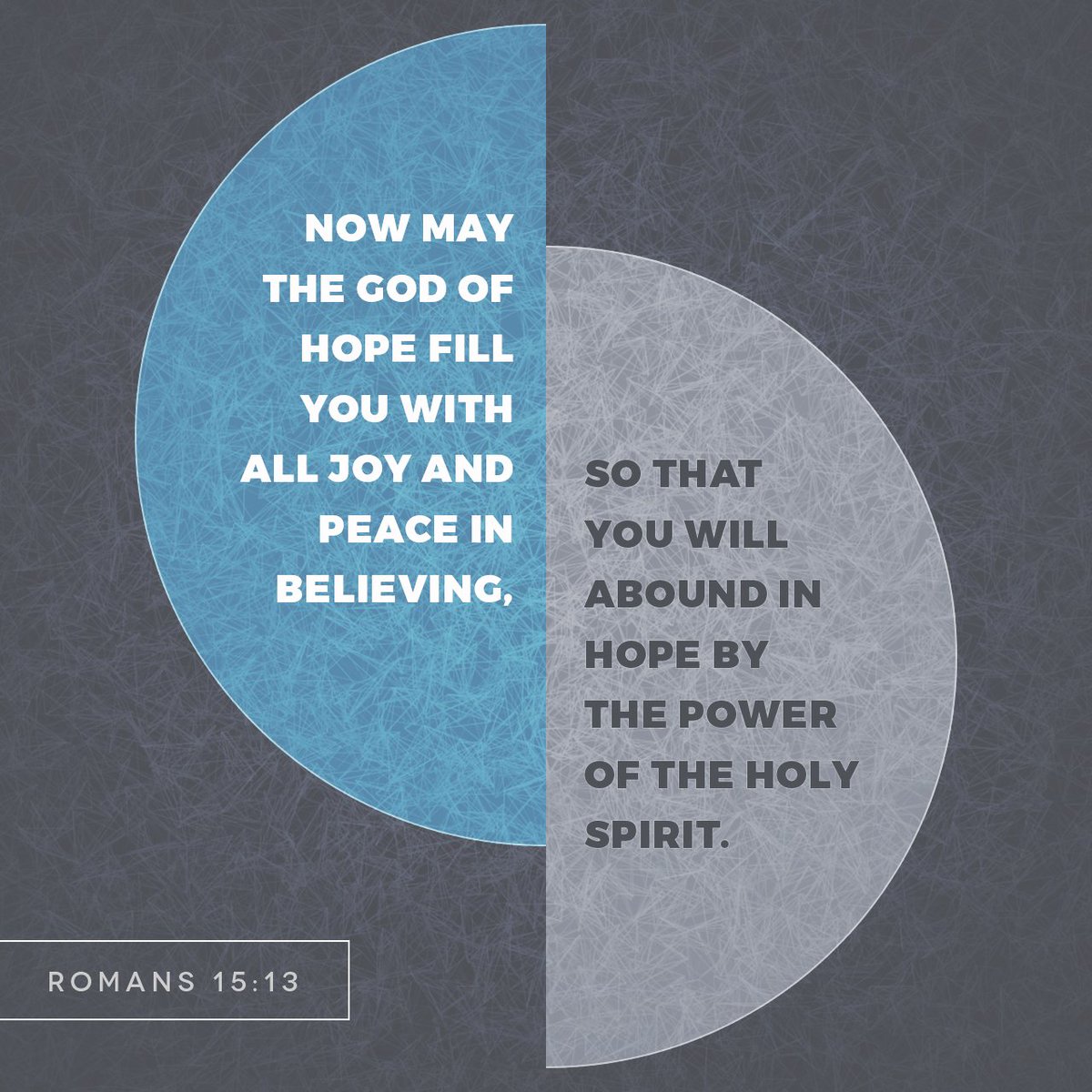 PrimalGuide's tweet image. May the God of hope fill you with all joy and peace in believing, so that by the power of the Holy Spirit you may abound in hope.
Romans 15:13 ESV

bible.com/verse-of-the-d…
