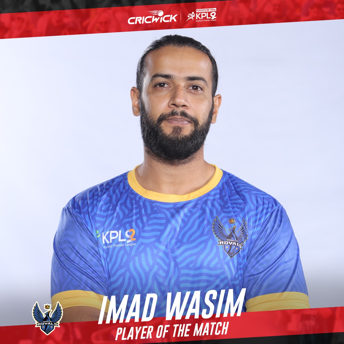Cricwick's tweet photo. 𝑷𝑳𝑨𝒀𝑬𝑹 𝑶𝑭 𝑻𝑯𝑬 𝑴𝑨𝑻𝑪𝑯 ✨
With the ball:
3️⃣ wickets ☝
6️⃣.7️⃣5️⃣ economy 📉
With the bat:
2️⃣6️⃣ runs 🏏
2️⃣ sixes 🙌
1️⃣5️⃣2️⃣.9️⃣4️⃣ SR 🔥
@simadwasim is named the #PotM for his all-round performance 💪
#RHvMR #KPL2022 #KheloAazadiSe #KingdomValleyKPL #CricketTwitter https://t.co/MudMyDwpc5
