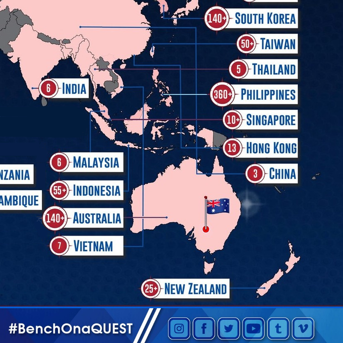 BenchOnaQuest's tweet photo. Bench On a QUEST is a global movement!! Which part of the world do you represent? GO CLIPPERS!! 🌎🌏🌍#BenchOnaQUEST 🔵🔴 #ClipperNation 🇺🇸🇧🇷🇵🇭🇯🇵🇰🇷🇨🇦🇧🇬🇦🇺🇦🇷🇫🇷🇪🇸🇪🇸🇮🇩🇭🇷🇸🇬🇳🇿🇺🇾🇩🇪🇨🇱🇨🇴🇳🇱🇿🇦
#LAourWay #LAClippers #RepLAC
@ZonaClippers @Farbod_E @ClipperNation98
@RikDaddy @_iretehoshii_ https://t.co/De7Gkhk5ZC