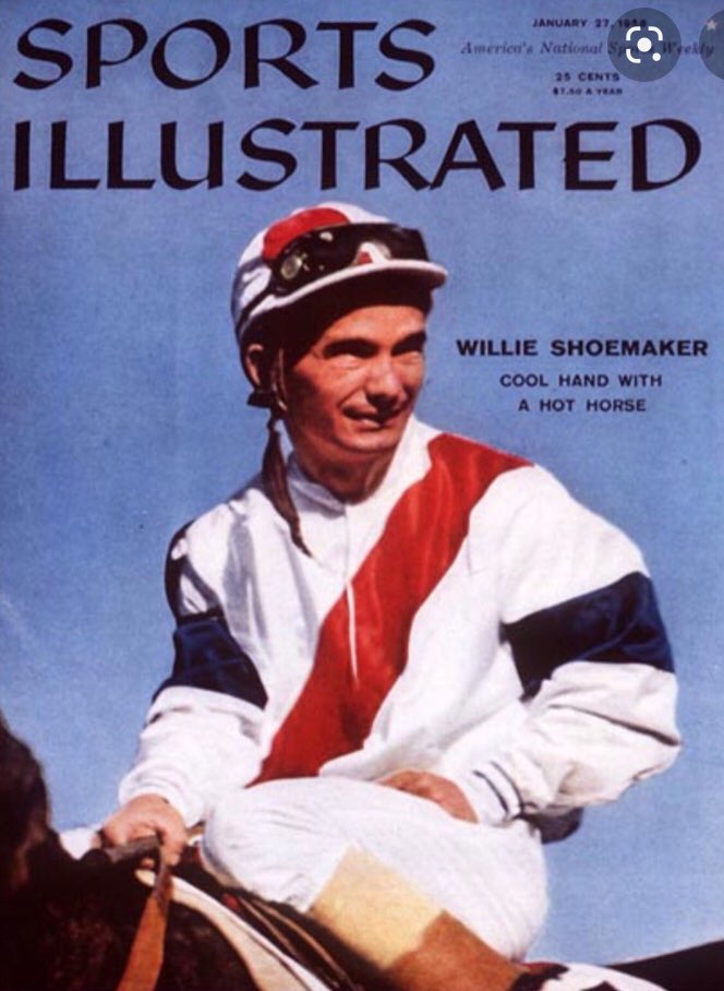 BuendiaDel70's tweet photo. #InMemoriam #BillShoemaker “The Shoe” Jockey estadounidense, nace #TalDiaComoHoy en 1931(f.2003) Con un peso al nacer de solo 1kg. (2,5 Lbs); se dudaba si sobreviviría. Y se convirtió en una leyenda del hipismo mundial. Uno de los más ganadores de la historia con 8.833 victorias. https://t.co/OsPAzpsc7L