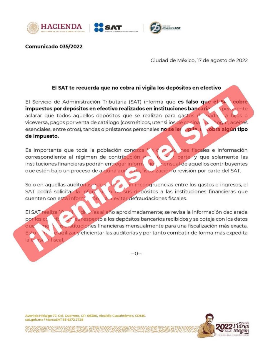 El SAT sí vigila todos los depósitos. 

Hoy a las 11 am hablaremos del Comunicado del SAT, explicaremos lo que dice la Ley y lo que realmente hace el SAT.

Escúchanos en facebook.com/DefensaFiscal.…