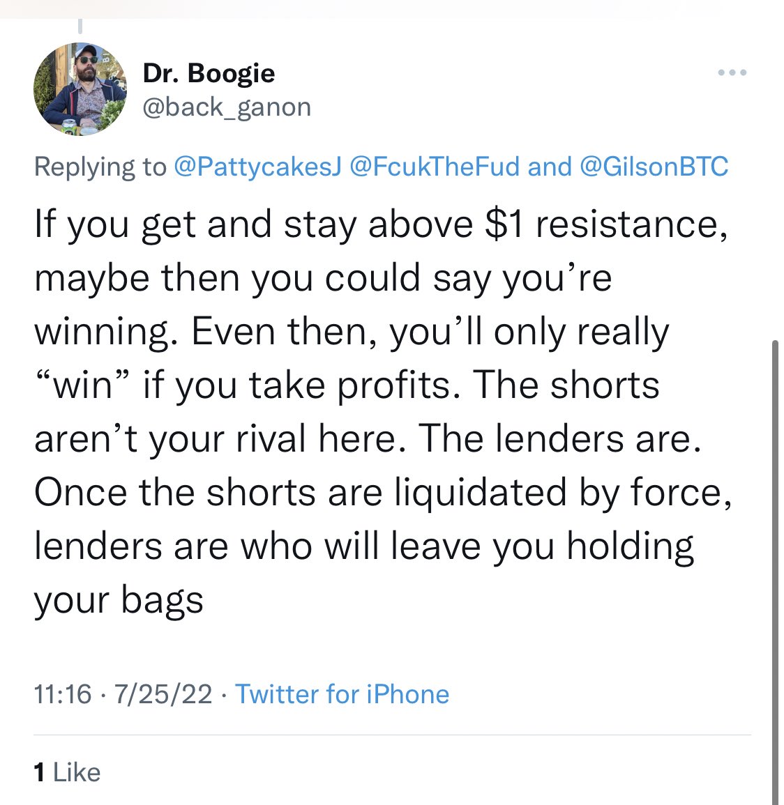FcukTheFud's tweet photo. @back_ganon I also remember you saying that this squeeze wasn’t legit and that maybe if we could stay above $1 consistently we would be “winning”. Are you going to say $10 now? https://t.co/81H9eZmaWG