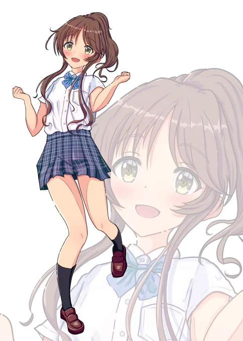 描けた!みんな大好き制服藍子ちゃん!
・・・ちょっと待ってめっちゃかわいくない?(自画自賛)

#高森藍子 