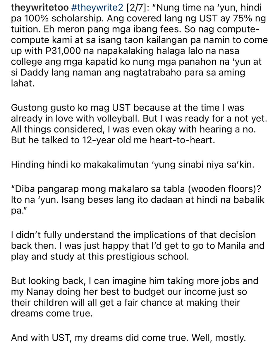 theywritetoo's tweet photo. #theywrite2 [2/7]: “Diba pangarap mong makalaro sa tabla (wooden floors)? Ito na ‘yun. Isang beses lang ito dadaan at hindi na babalik pa.”

Before becoming a champion in HS and college, little Maru Banaticla’s dream was to play on hardwood court. https://t.co/und1j096V5