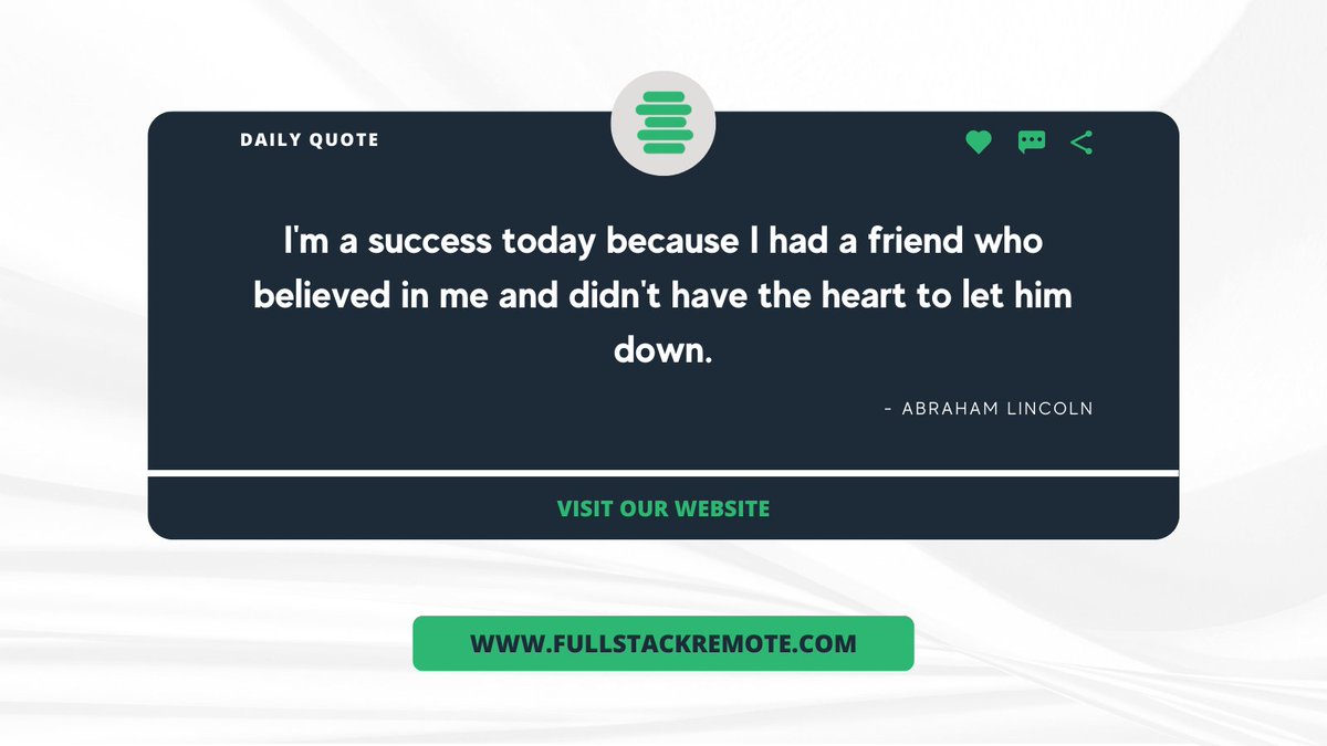 FSRemote's tweet photo. What did your friends think of this quote?
Learn more π https://t.co/5UeinL68xL
#howtohiresoftwareengineers #howtohirethebestsoftwaredevelopers #hiringsoftwaredevelopers #hiringsoftwareengineers #hiresoftwareengineer #howtohireasoftwareengineer #fullstackremote https://t.co/LjHV8UuKlt