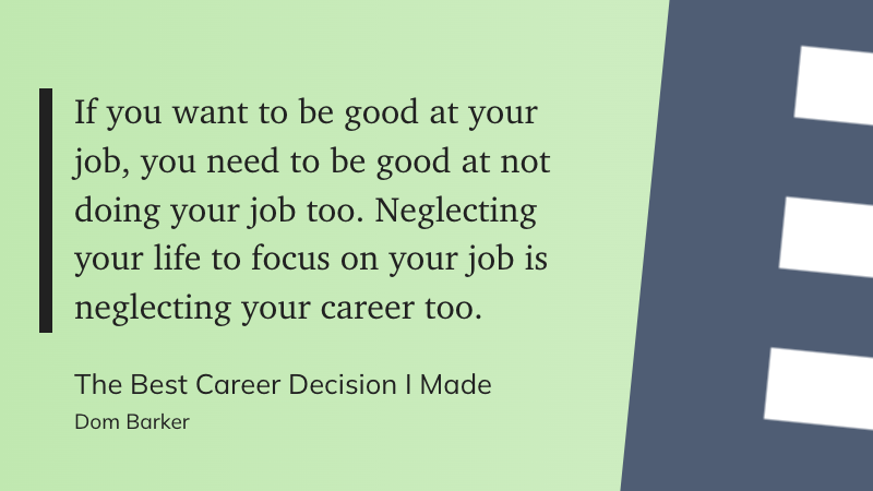 srichirp's tweet photo. "If you want to be good at your job, you need to be good at not doing your job too. Neglecting your life to focus on your job is neglecting your career too." https://t.co/2QAPPbVbVe