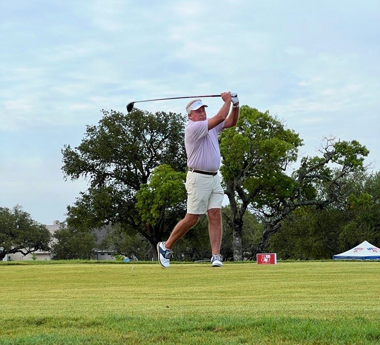 TexasGolfAssoc's tweet photo. And we’re off! The #Texas4Ball is officially underway as players make their way through many of the most scenic holes in the state at Comanche Trace ☀️

🔗Follow along today: https://t.co/wNhNvjOgg4 https://t.co/GpWNf0Gpcy