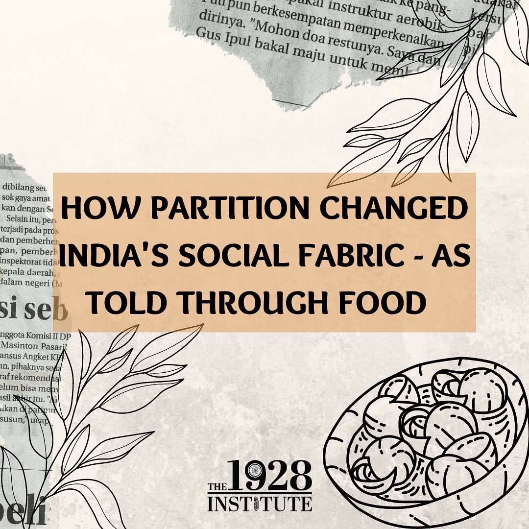 [1/9] During #Partition, as people moved to their new homes they took with them their #culturalidentity, of which a large part is #food. This led to the development of a new food culture in many parts of the country, which displays a blend of pre and post Partition traditions.