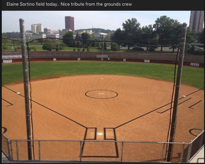 Volpy8's tweet photo. @NKUSBCoachG Facebook reminded me today of this tribute to Coach Sortino from the grounds crew and I thought of you. Her legacy lives on in so many. https://t.co/qN9bloWuNu