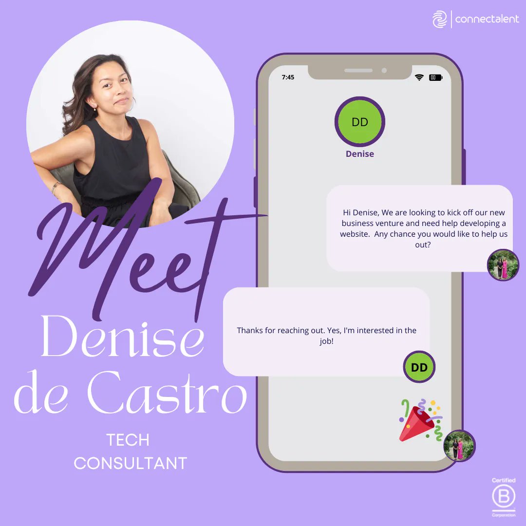 foundherllc's tweet image. Vendor #3:Wrapping up our vendor spotlight series is @deniselao !! Denise is a powerhouse in the tech realm and has been with Connectalent since day one.  Thank you Denise and we look forward to continuing our successful partnership.  buff.ly/3p9XSYu.