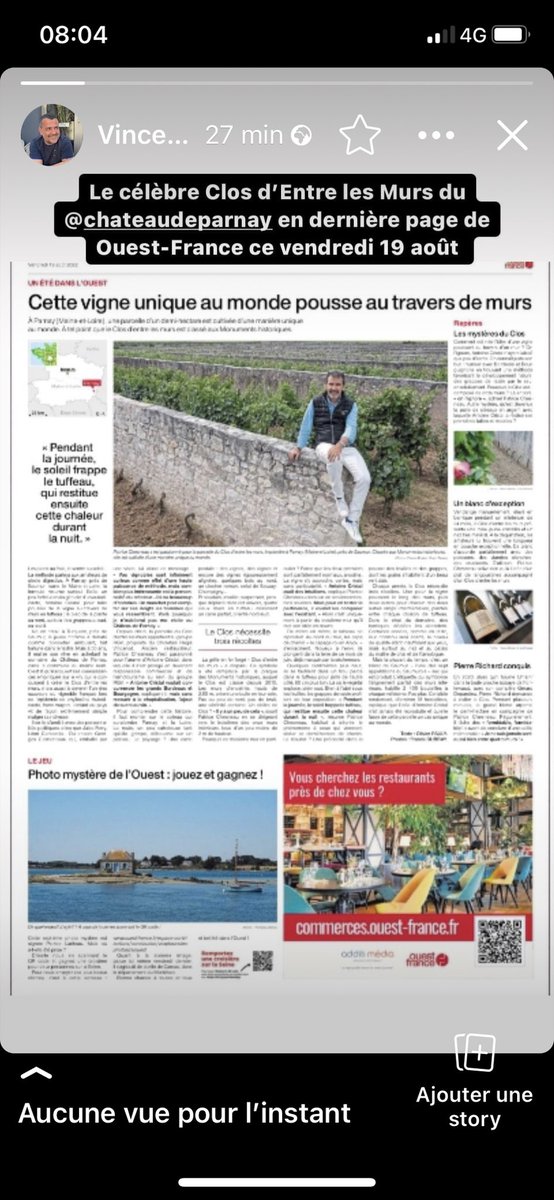 Skillvalley's tweet photo. « À #Parnay (Maine-et-Loire), une parcelle d’un demi-hectare est cultivée d’une manière unique au monde. Les pieds de #vigne sont plantés au nord d’un mur en #tuffeau, les grappes fleurissent au sud du même mur, dans lequel un trou a été percé ». @ChateaudeParnay @Maine_et_Loire https://t.co/wDd5eIgA5B