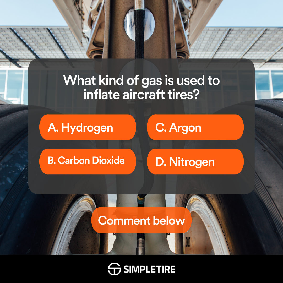 Happy #NationalAviationDay! 🛩

Think you know the answer? 👀🛞 Comment below!

#tire #trivia #knowledge #aircraft #tires #simpletire #waysimple #waybetter 
