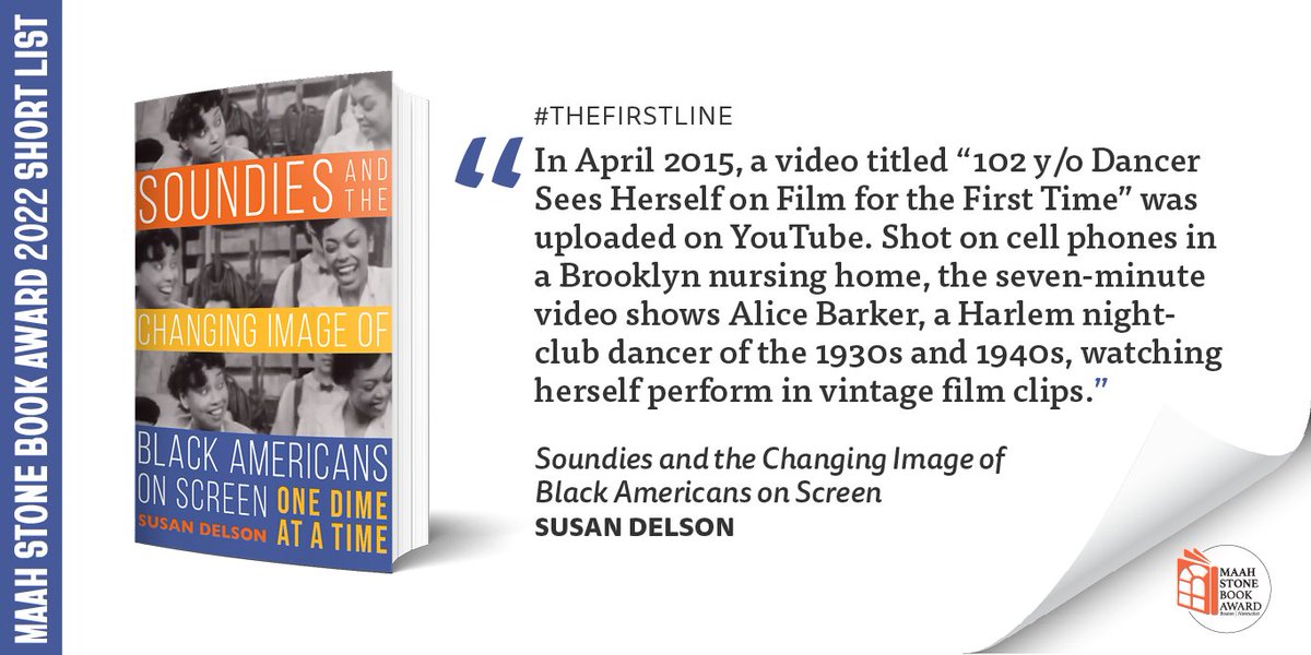 MAAHStoneBook's tweet photo. #MAAHStoneShortList2022 Susan Delson takes a deeper look at these fascinating films ("soundies") from the 1940s, focusing on the role of Black performers in this little-known genre. Part I, The Introduction. @sdelson @iupress https://t.co/COF4Flw3tU