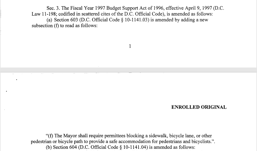infinitebuffalo's tweet photo. If #SafeAccommodations were ever a thing in this city, nearly nine years after the Bicycle Safety Amendment Act of 2013 (D.C. Law 20-49, https://t.co/rZNVeFVMj9, "Effective" Dec. 13, 2013), this wouldn't be an issue….
(/cc @DCBAC @ANC2B @AncMeg @Jeff2B02) https://t.co/yoUw7sf5KX