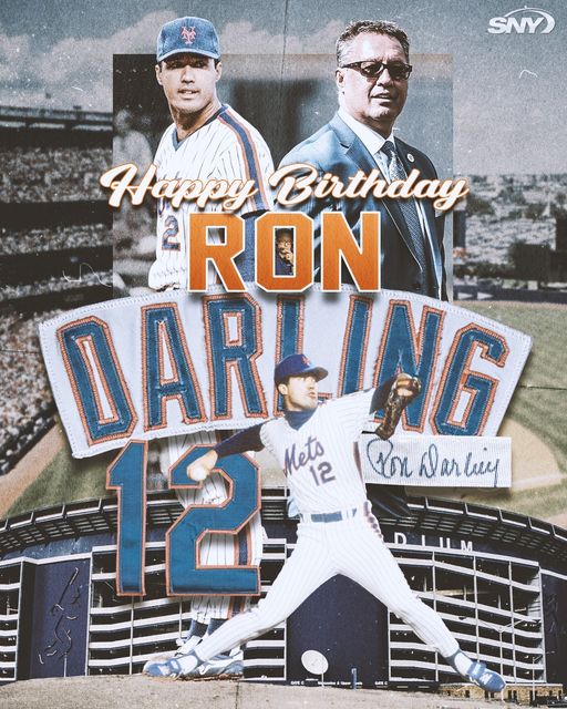 Happy 62nd birthday, Ron Darling! 
And he\s spending it in my town. 