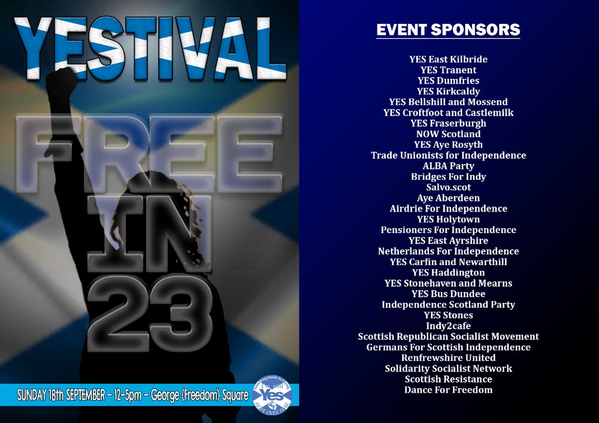 Please share far and wide guys. Let's ensure thousands of independence supporters gather in Glasgow's George Square on Sunday September 18th to demand the right to leave the rancid Westminster circus 🏴󠁧󠁢󠁳󠁣󠁴󠁿