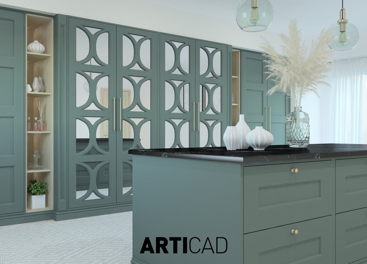 Have you downloaded the latest Integral Surface Design catalogues yet? Updates include: ✔ Kitchens ✔ Bedrooms ✔ Bathrooms Created in ArtiCAD-Pro, this render features the Cairo Cross door in Heritage Green 💯🙌 Click on the link to gain access ➡ zcu.io/nemV