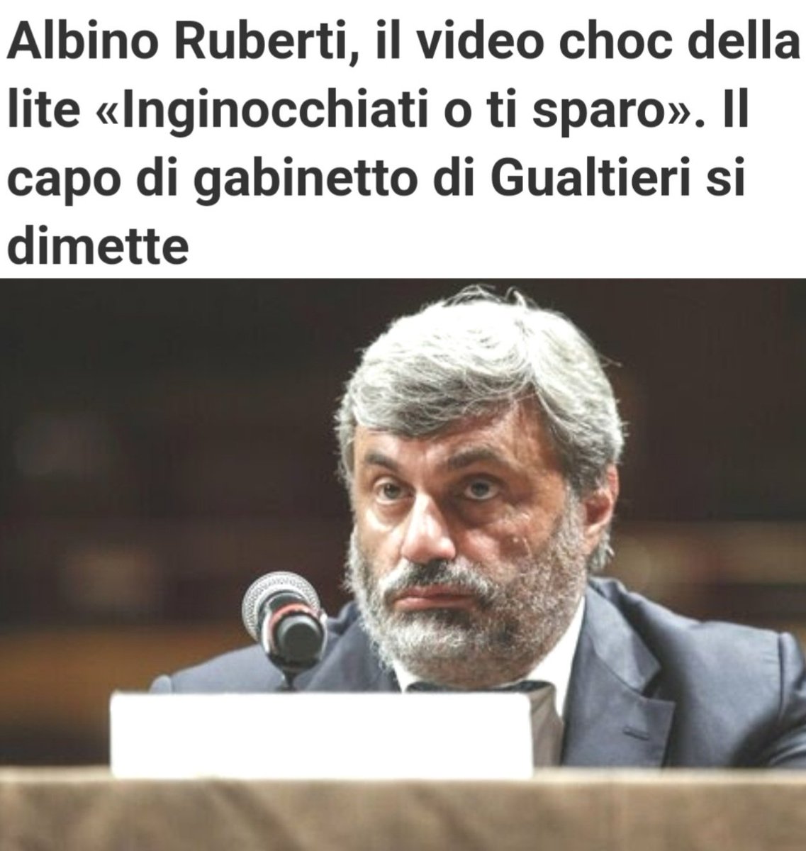 Il Capo di Gabinetto di Gualtieri che minaccia di sparare e ammazzare. Altri esponenti del Pd che sembrano avergli chiesto una “cosa” che non si può ripetere in pubblico.
Ma il Partito democratico che razza di gente ha portato nelle nostre istituzioni? #Ruberti