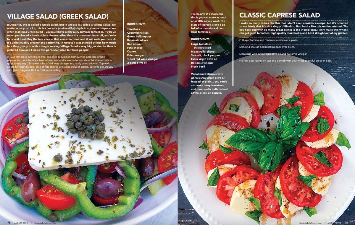 therosetable's tweet image. I'm obsessed with my summer salad spread in the August issue of @SocietyLifeMag, out now! 😍

Read the digital version here: mydigitalpublication.com/publication/?m…

#magazine #magazinespread #foodwriter