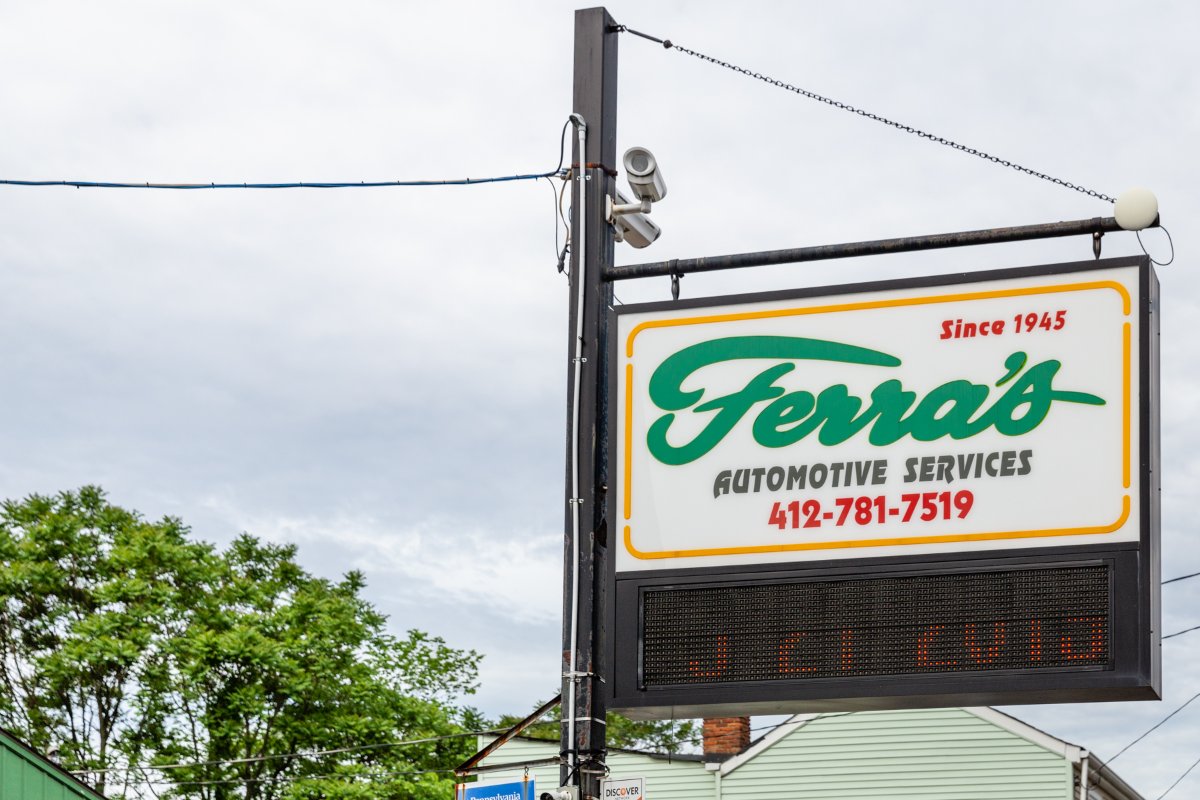 FerraAutomotive's tweet photo. What's in a name? Ours is one #PittsburgPA counts on for the best and most reliable auto repairs since 1945. #FerrasAutomotiveServices #PittsburghAuto #AutoRepair #AutoRepairServices #Towing https://t.co/skBWJqJ0xD