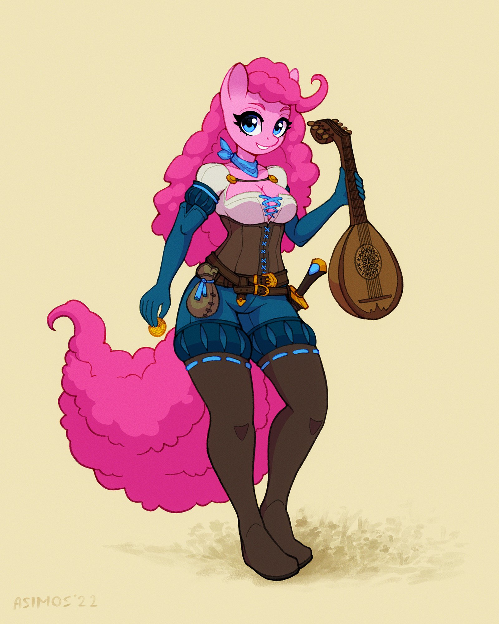 Asimos on X: "Pinkie - as bard, of course! 🎶 #MLPFiM #MLP #mlpart # PinkiePie #Anthro https://t.co/toxp7U5JN0" / X