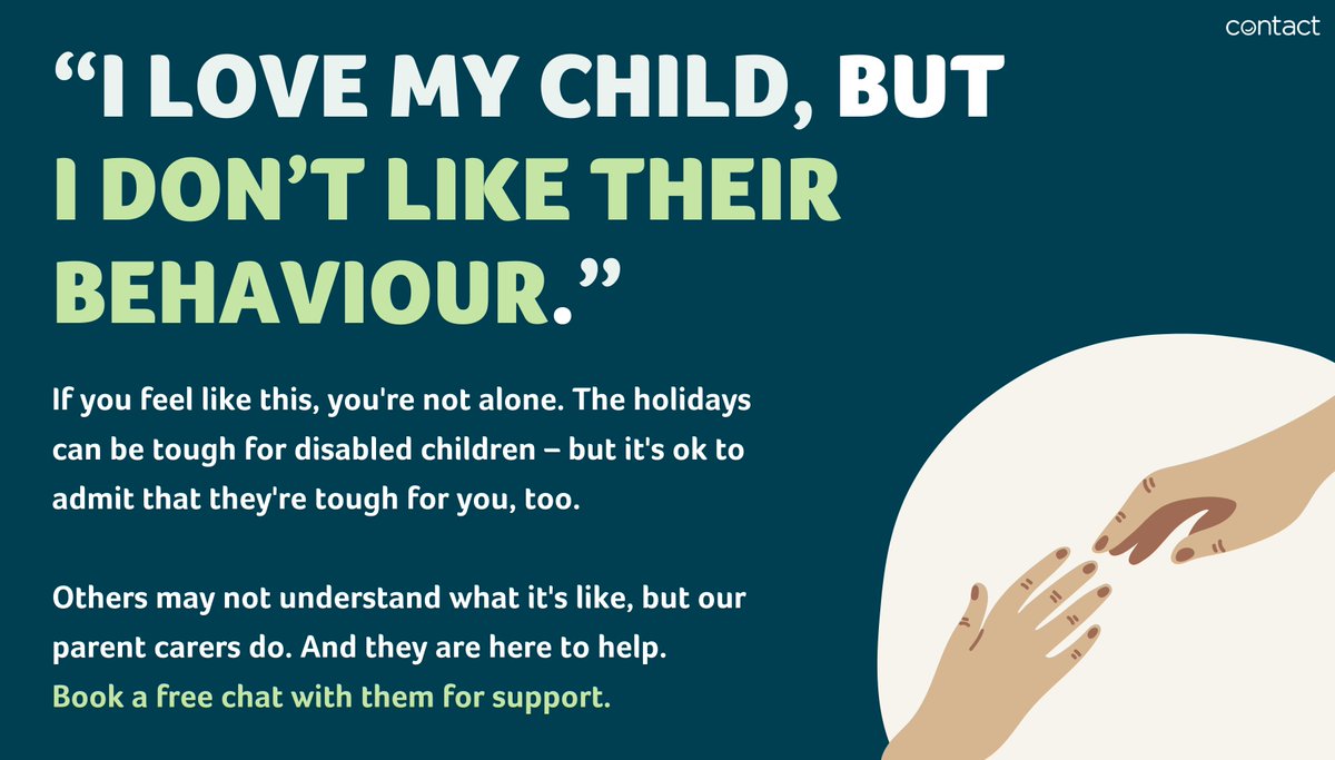 If your child's behaviour has been extra challenging, you're not alone. Many parent carers are feeling exhausted. Some even suffered physical injuries.

Please don't feel guilty if you are struggling to cope. Book a call with us for support and advice: contact.org.uk/listening-ear 💙