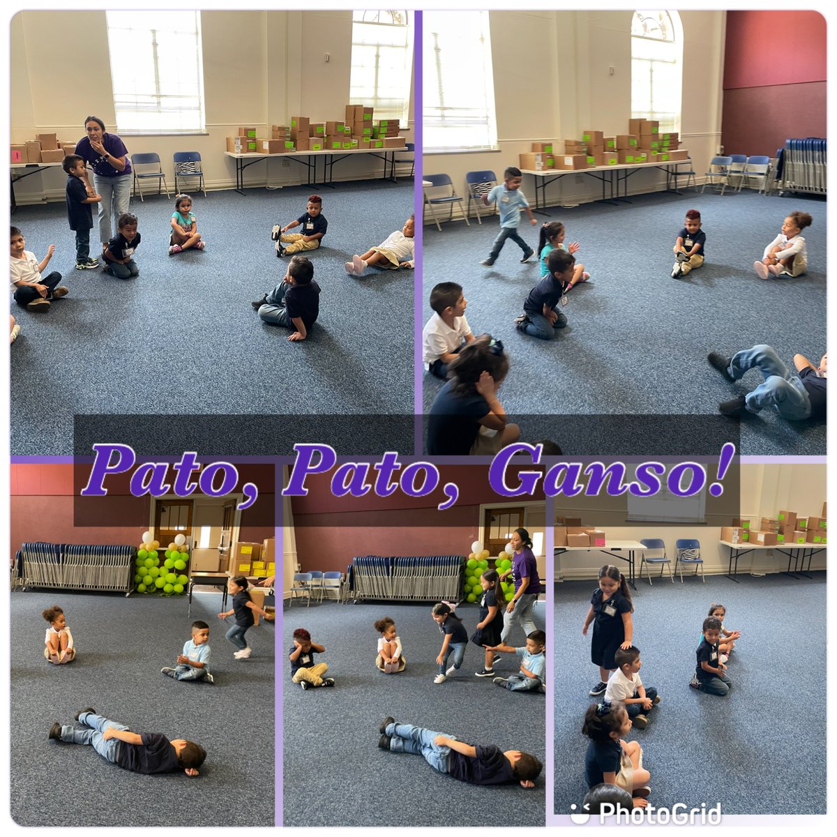 HHeightsFWISD's tweet photo. PreK students from Mrs. Kutej and Mrs. Hale’s class are Learning to play Pato, pato, Ganso for structured physical activity time. @FortWorthISD #learningisfun #structuredplay #playtime #earlyeducation https://t.co/OzDc80i73e