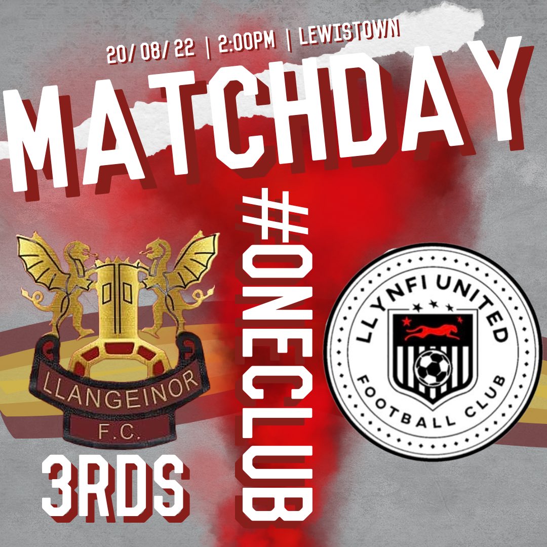 ❗️FIXTURES❗️

It’s a full match week as our 2nds and 3rds kick off their league seasons!

They face <a href="/TonduRobins/">Tondu Robins AFC</a> away and 
<a href="/LlynfiUnitedFc/">Llynfi United Football Club</a> at home respectively whilst our 1sts hope to get back to winning ways against <a href="/AFCWattstown/">AFC Wattstown</a>! 🙌

#OneClub ⚫️🔴