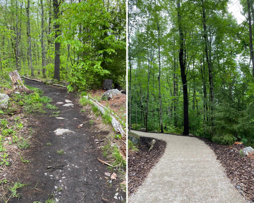 LoonEchoLT's tweet photo. Before and.... after! An amazing transformation of an already incredible community resource. Pondicherry Park is now more accessible to more people. There's more work to be done (always), but we're so proud of this project. #everyoneoutside https://t.co/It4Ayl9TG8