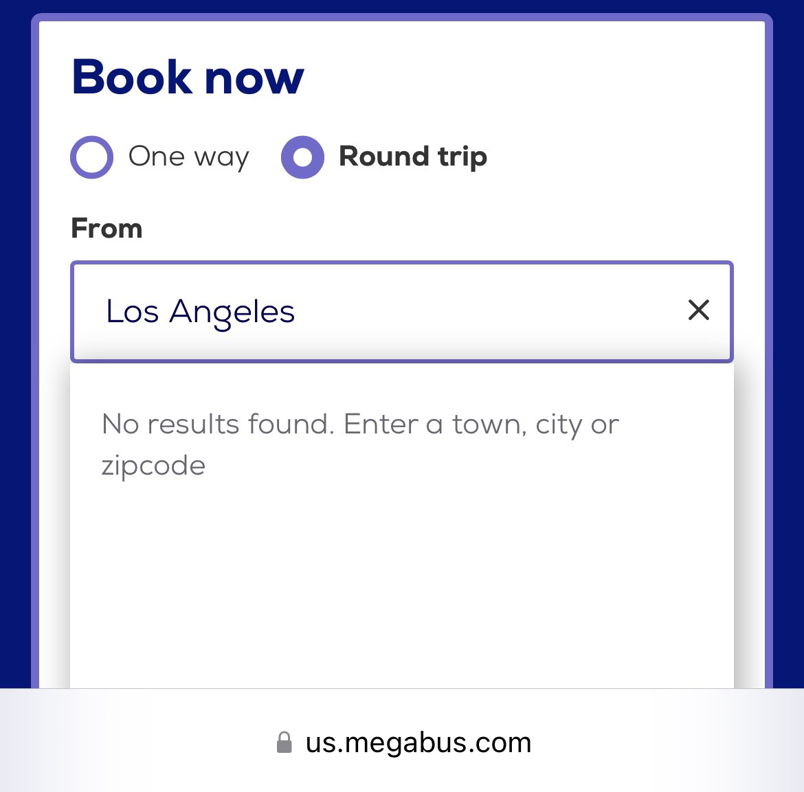 Ben_Cuevas's tweet photo. @megabus are you operating busses between L.A. &amp; San Francisco currently? When I search on your site for Los Angeles, nothing comes up. https://t.co/Ro42lzdNcu