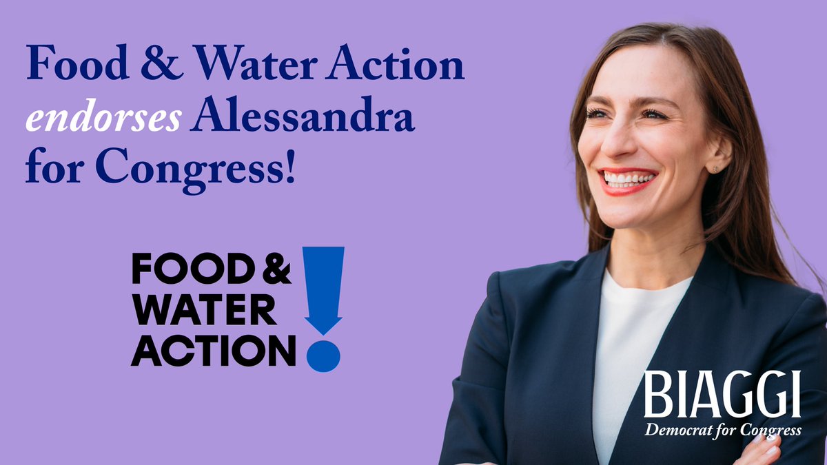 Biaggi4NY's tweet photo. I am so grateful to be endorsed by @fwaction, a national environmental advocacy group that mobilizes people to build political power to move bold and uncompromised solutions to the most pressing food, water and climate problems of our time. https://t.co/PYIXI2TDuo