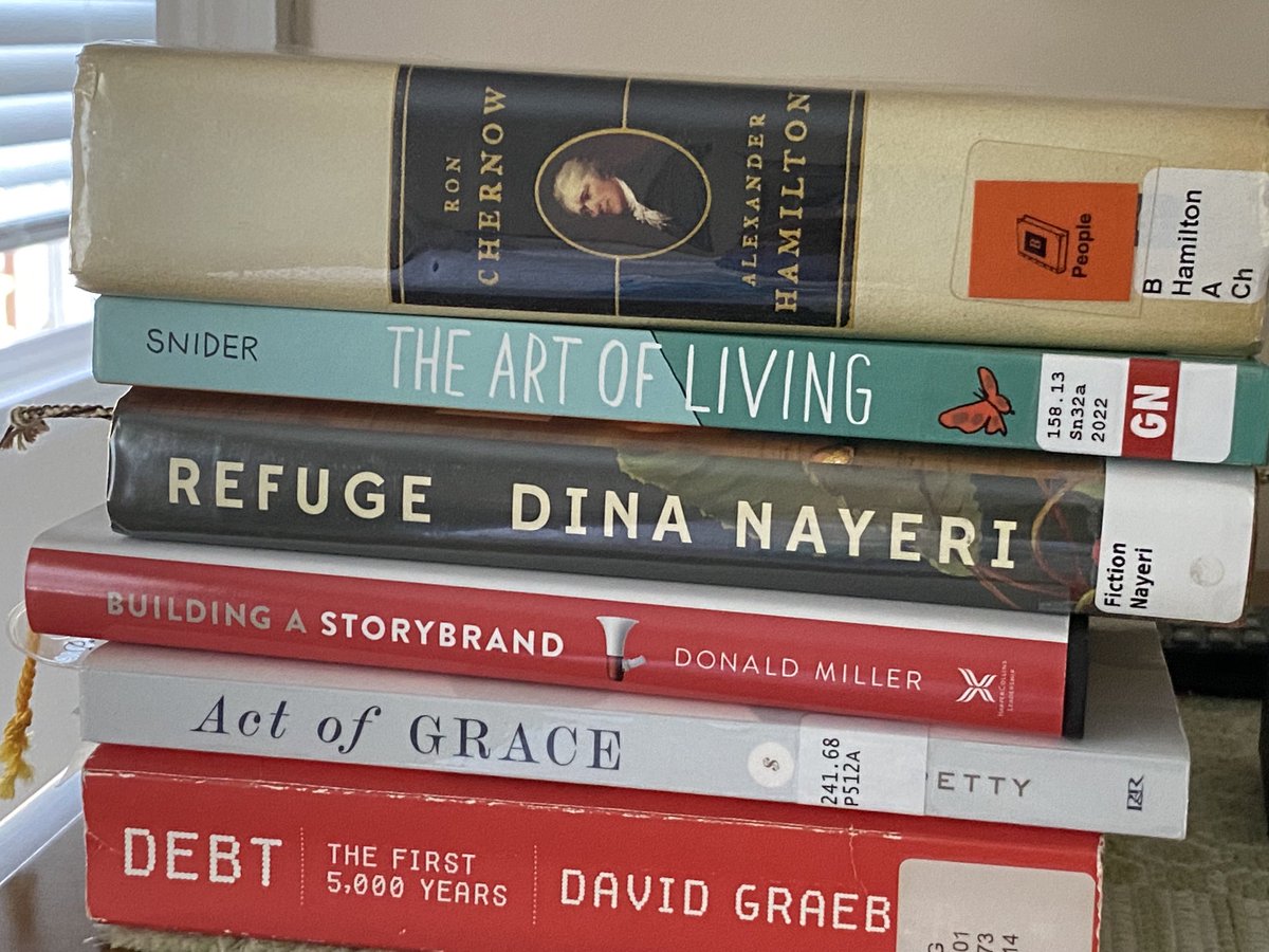 ProfGuernsey's tweet photo. This stack of books waiting to be read says ‘opportunity’.
 The upcoming school says ‘responsibility’. https://t.co/Mty5gCfncu
