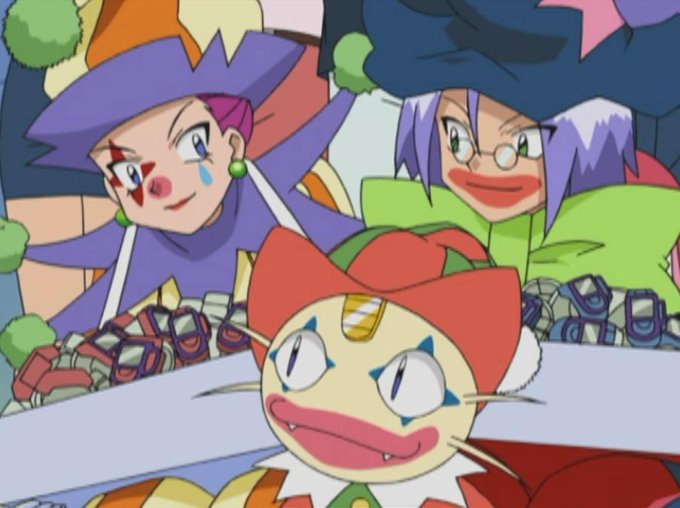 today's clowns of the day are Team Rocket from Pokémon!