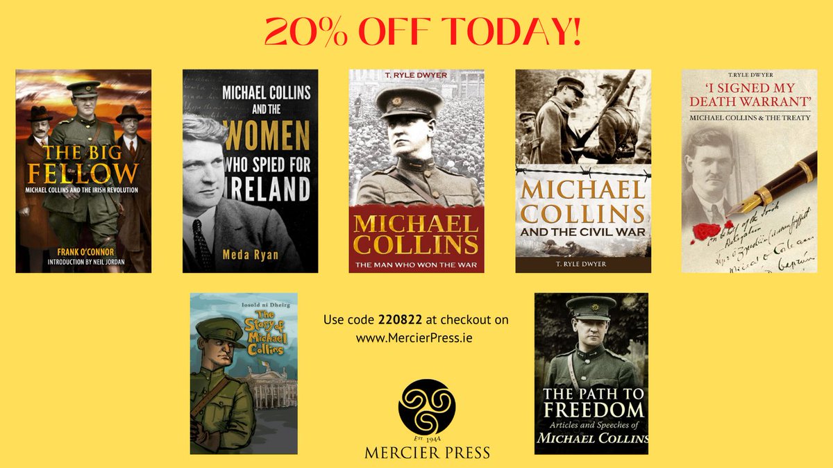 MercierBooks's tweet photo. 20% off Books about Michael Collins

#MichaelCollins #TheIrishCivilWar #MichaelCollinsCentenary #GeneralMichaelCollins #ThePathtoFreedom #HistoryBooks #IrishHistoryBooks 

https://t.co/lBkov5wFva https://t.co/TUbeZcRao7