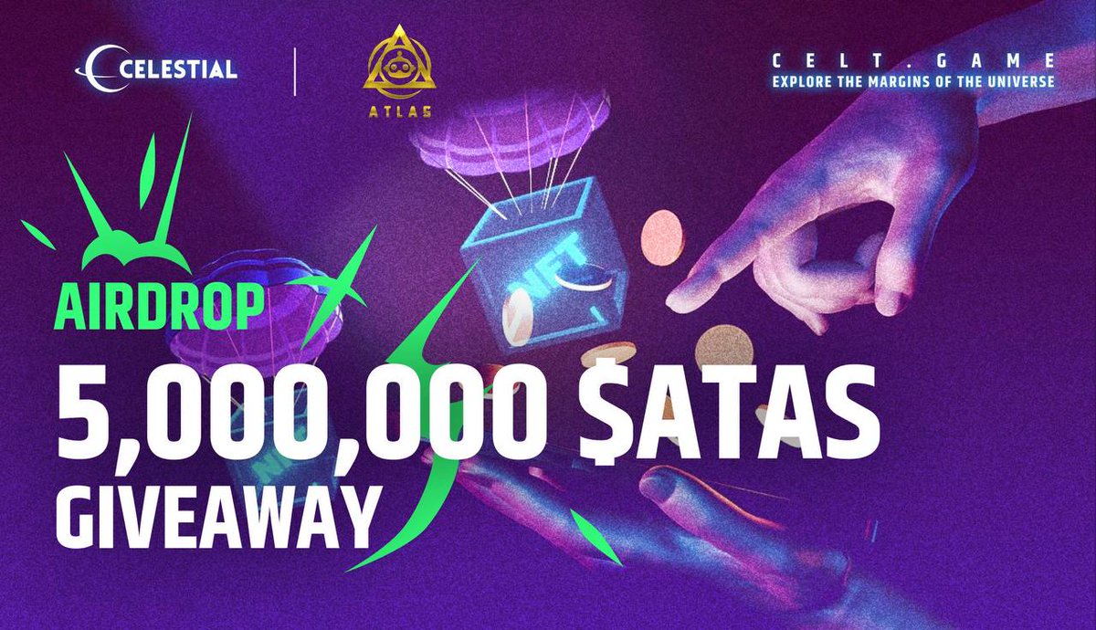 🚀 Airdrop: AtlasDefi Global
💰 Value: 4,500 $ATAS
👥 Referral: 14,500 $ATAS
📼 Audit: TechAudit
📅 End Date: 24th August, 2022
🏦 Distribution Date: 26th, August, 2022

Talk with the Telegram Bot
t.me/AtlasDefiGloba…

#Airdrop #Airdrops #Crypto #Giveaway