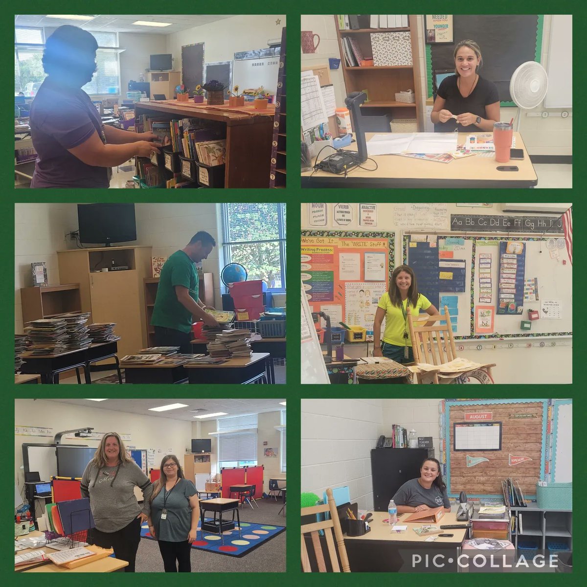 PoplinESNC's tweet photo. Teachers are getting everything set up and ready at Poplin!  Welcome to all our New to the U Teachers &amp; Staff! #WelcomeToUCPS @AGHoulihan @UCPSNC @jttopp @Shanda_Lauri  @rwatts8102 #TeamUCPS #PatriotNation https://t.co/V7fwFneAzm