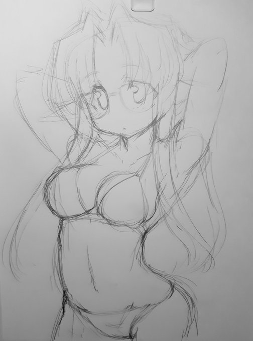 では今週四回目の夜勤のお時間です。
+うちのこのらくがき。 