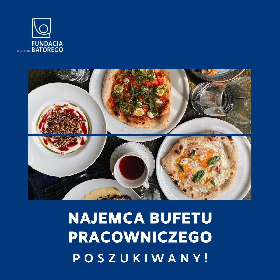 🔎 Poszukujemy firmy, która zajmie się prowadzeniem bufetu pracowniczego w naszym biurowcu przy ul. Sapieżyńskiej 10a. 🍽 Bufet pracowniczy jest czynny w godzinach 9:00 – 17:00, od poniedziałku do piątku. Więcej 👉 batory.org.pl/2022/08/18/szu…