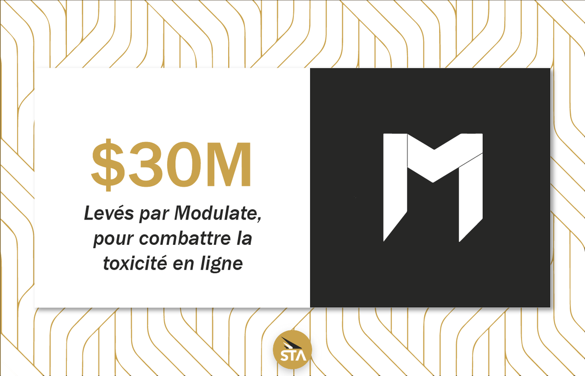 📢 <a href="/modulate_ai/">Modulate</a>, IA de lutte contre la toxicité en ligne, lève $30M !

Grâce à cette Serie A, le logiciel va pouvoir être amélioré de sorte à ce qu'il se greffe parfaitement sur toutes les plateformes et tous les jeux en ligne principaux. 👏

#STAKRN #esport #awareness