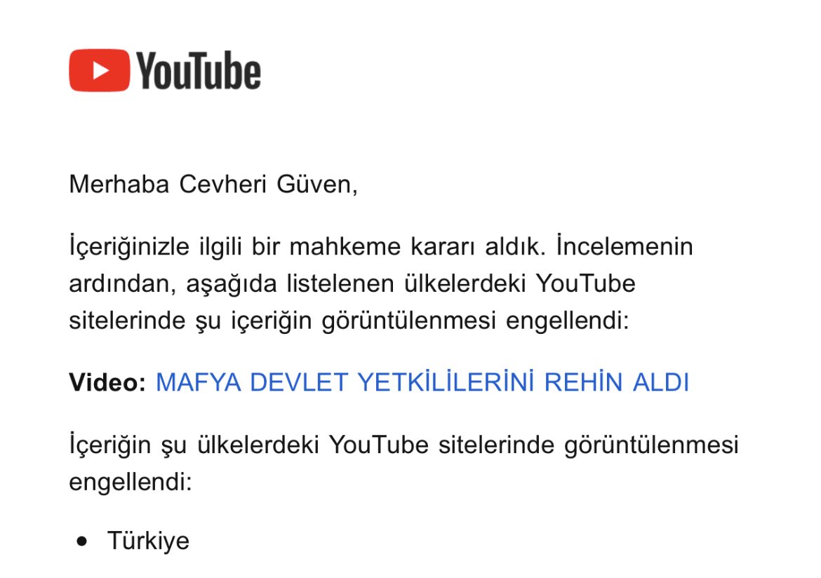 cevheriguven's tweet photo. Üç haftada 1 milyondan fazla izlenen “Mafya devlet yetkililerini rehin aldı” videom da Türkiye’de engellenmiş. İzleyen 1 milyon, izlemeyen 83 milyona anlatsın.
https://t.co/InvYRMjqea https://t.co/Jq4cqYRjsh
