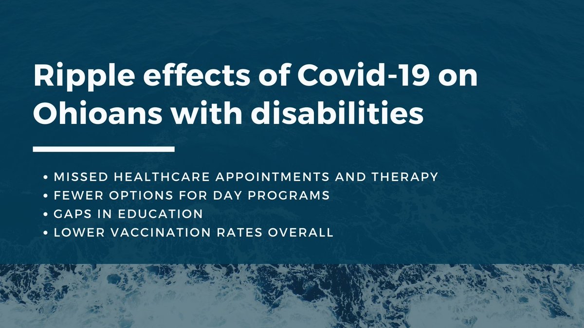 From my presentation to the Ohio Department of Health Disability Advisory Committee-What are the other ripple effects on the disability community from Covid-19? #HighRiskCovid19 #NoBodyIsExpendable #PublicHealthCareForAll #vaccine