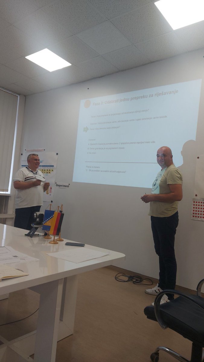 SisicMalik's tweet photo. Friday is Kata dojo day at #Volkswagen #Sarajevo. Today we did some reps with TC reference answer, and we started to tackle Phase 3, obstacle question. We are repeating exercises due to the 3 week pause over vacation. https://t.co/FYkj0vBFDk