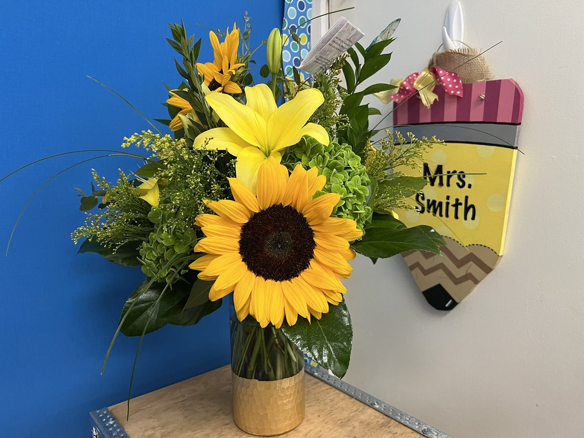 It’s my 10th year of teaching so this must be my 10th gorgeous bouquet of flowers from my favorite person. I am one lucky T.