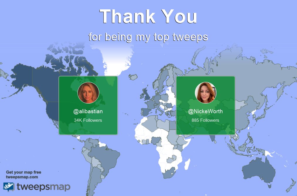 Special thanks to my top new tweeps this week @alibastian, @NickeWorth