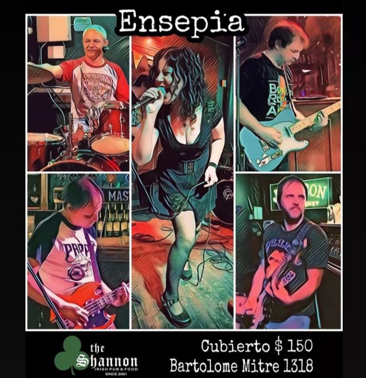 theshannonuy's tweet photo. Viernes 19/Agosto:
Ensepia - Clásicos de rock&amp;roll - 22 hrs
Cubierto Artístico $150 https://t.co/cLJUXwTbS4