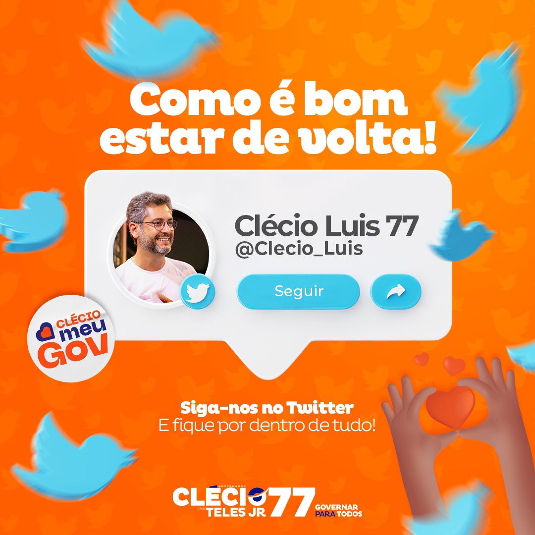 Pessoal, que bom estar de volta aqui com vocês. Agora vamos poder trocar ideias sobre nossas propostas, agenda de campanha e muito mais. Segue a gente aí no <a href="/Clecio_Luis/">Clécio Luís</a> . Um abraço!

#Onda77 #Clécio77