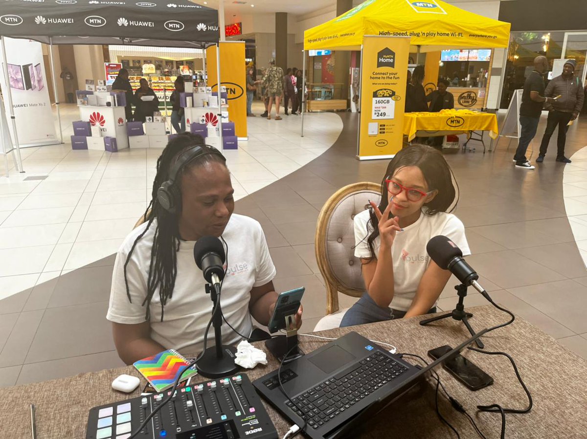 pulsefm929's tweet photo. Pulse FM is broadcasting live from Waterfall Mall Rustenburg on 19 August 2022. The broadcast continues on 20 and 21 August 2022. Come on over and say hello! https://t.co/iwuY1K5YbM