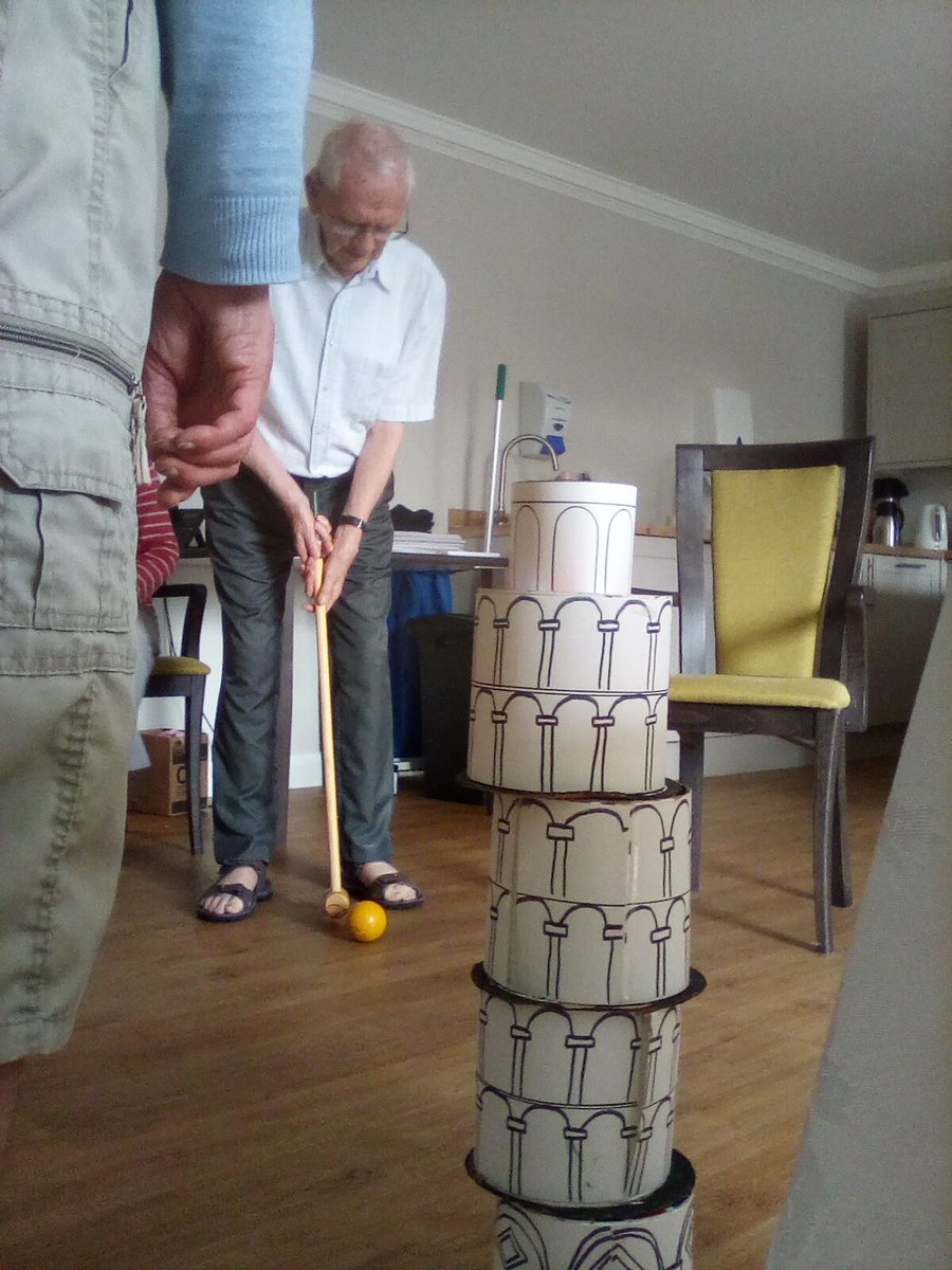 EvermoreCare's tweet photo. Ashton Manor landed in Italy this week!

We enjoyed some fabulous Italian activities - Venetian mask making with Meadow park &amp; a leaning tower of Pisa game with Tree Tops

Italy has been a huge hit with all of our staff and our residents 😃 https://t.co/FzHRjN6oBv