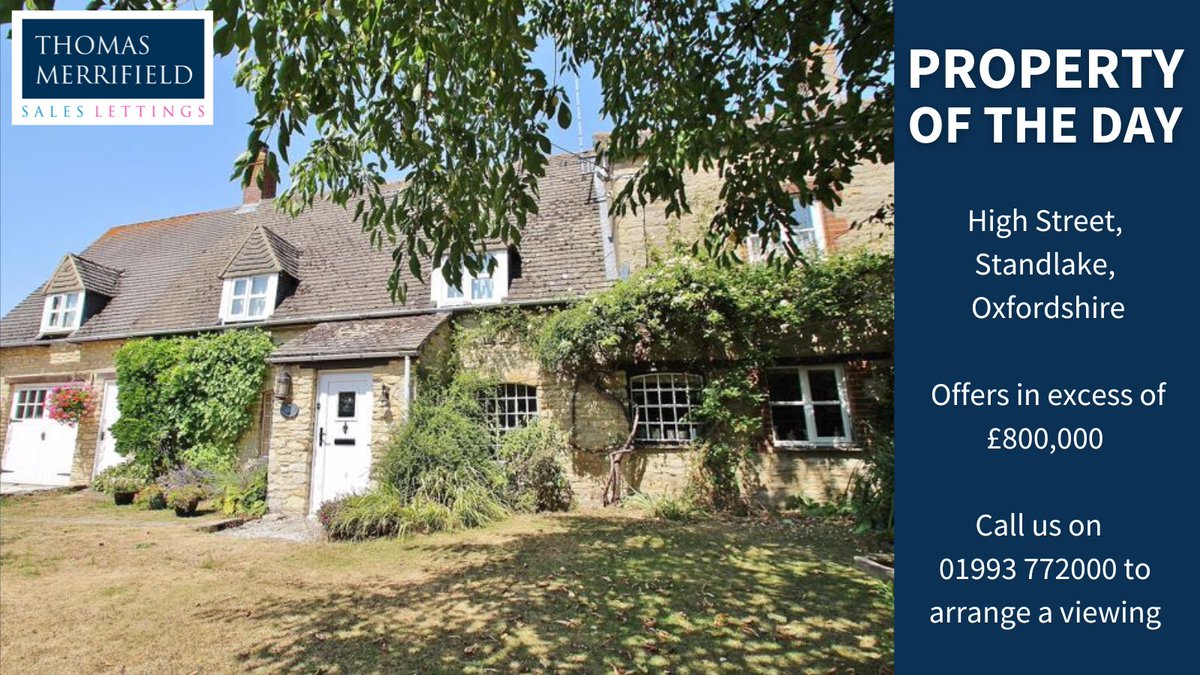 TMSalesLettings's tweet photo. STANDLAKE, OXFORDSHIRE

Charming 4 bedroom detached #cottage, dating back to the 17th Century. Integral garage, driveway and established gardens. Find out more: https://t.co/7sMO0eutAP

#OxfordshireRealEstate #PeriodProperty https://t.co/Ed8KFuBvYw