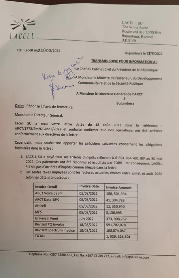 RoyalMag_bi's tweet photo. Il y a quelque choses d'anormal dans la fermeture de #SmartBurundi. Qui dit la vérité entre #ARCT et LACELL SU?
#Burundi #Abatwip https://t.co/8EGGEE2E8i